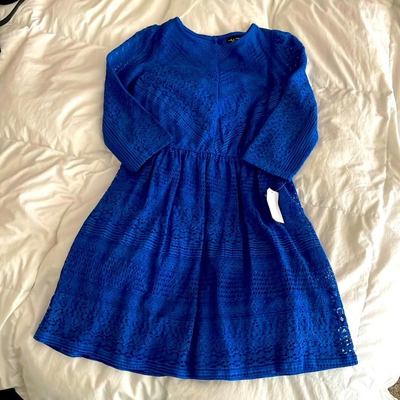 Ruby Rox Tween Teen Girls Dress in small. NEW NWT approx 6-7 years old Blue - Picture 1 of 6